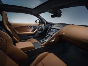 Das Interieur in braun jaguar f-type 2020
