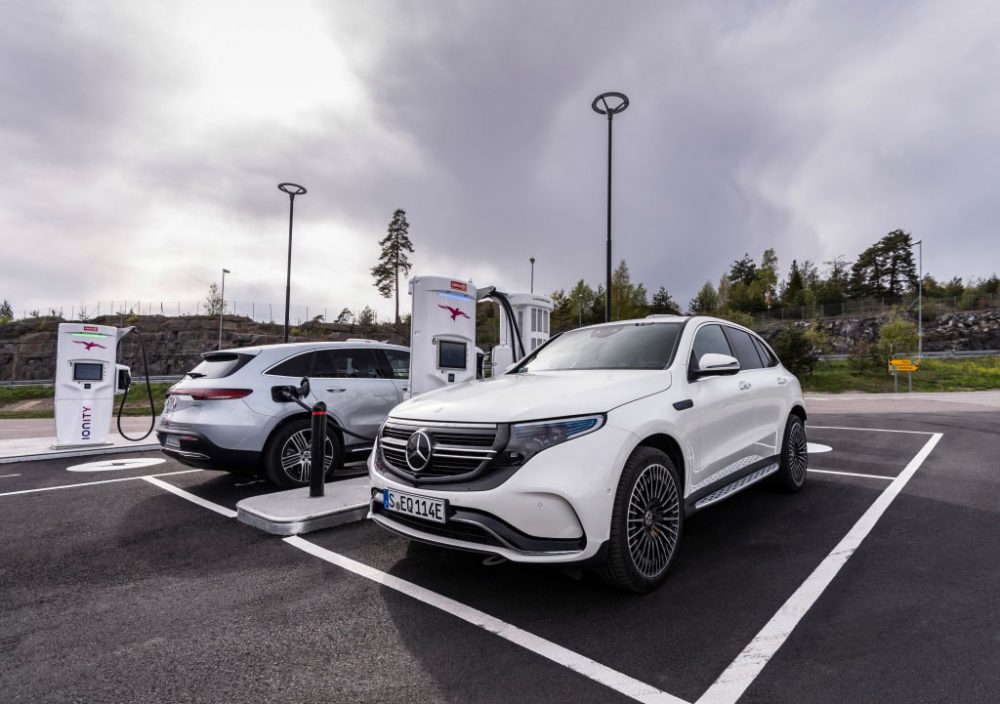 Mercedes-Benz EQC an der Lades&auml;ule