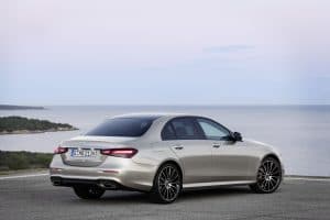 Mercedes E-Klasse Facelift 2020 Exterieur Heck Seitenansicht
