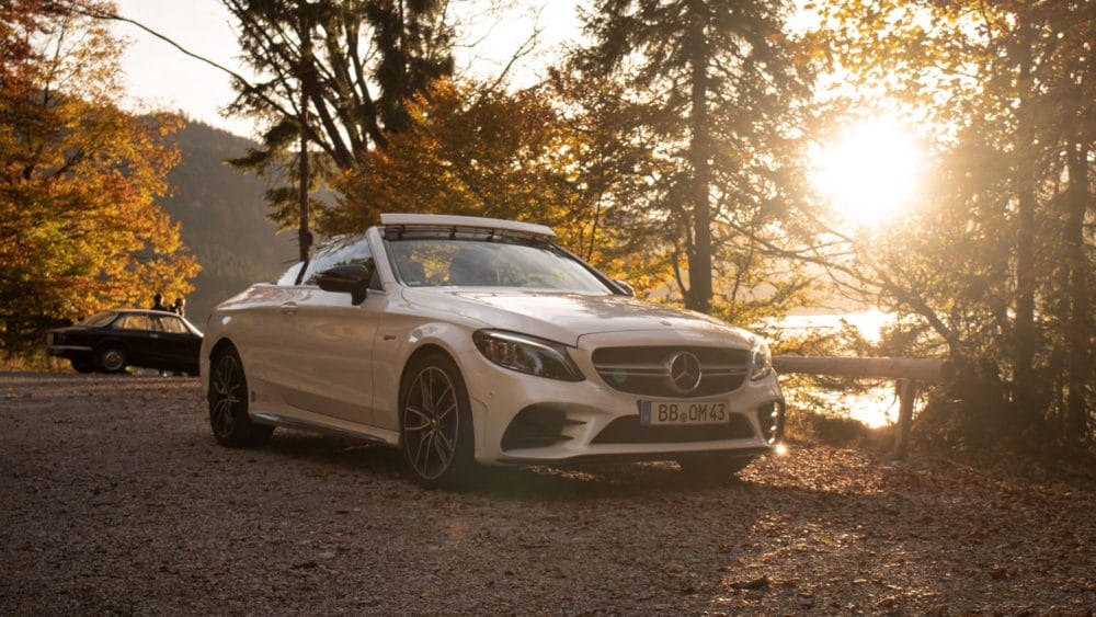c43 amg cabrio sonnenschein