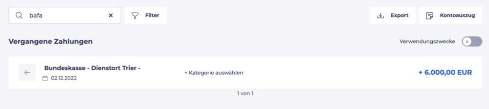 bafa antrag auszahlung dauer ueberweisung